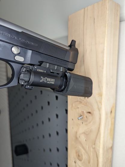 Pistol Mount via Surefire X300 - Wall | Gear Holder Storage Rack