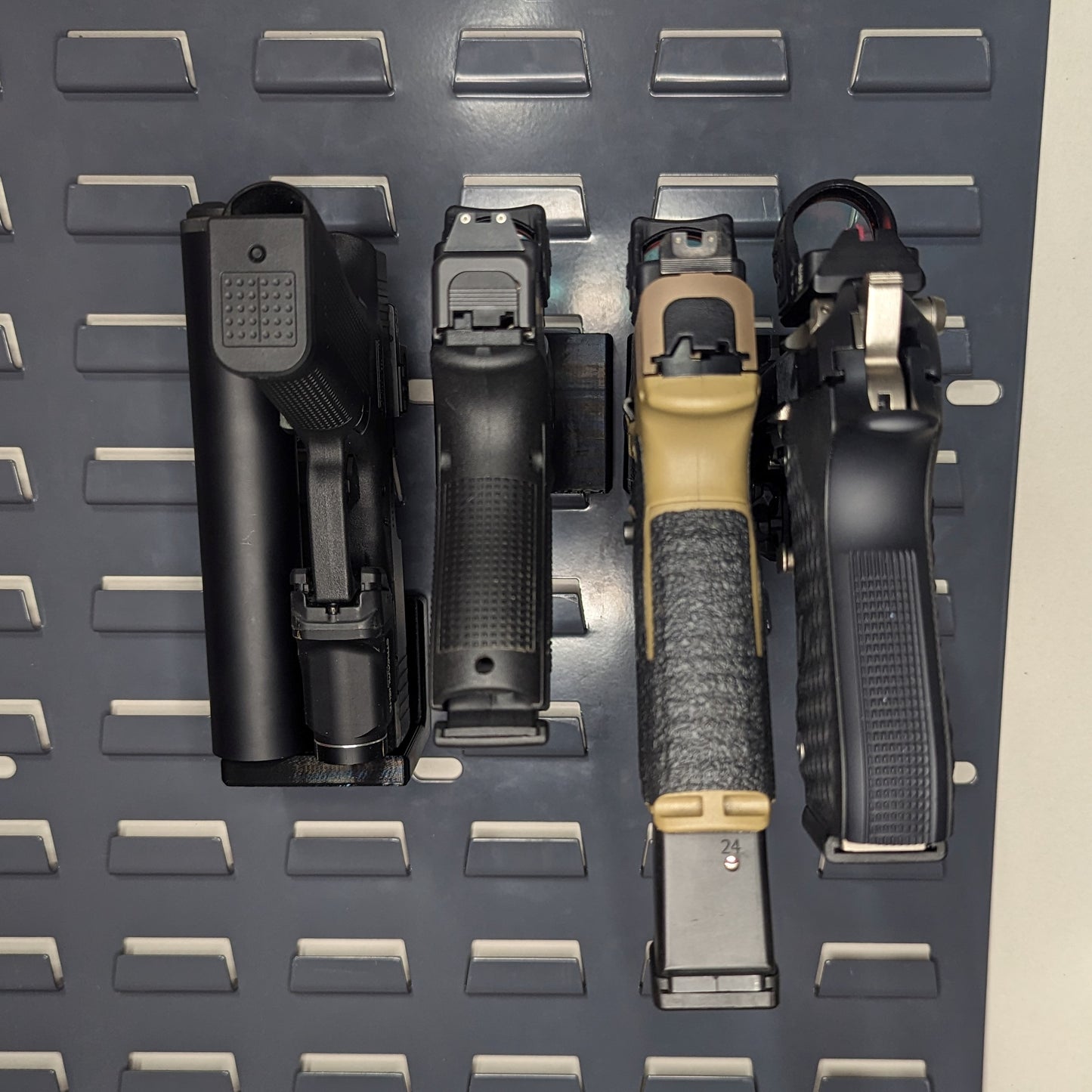 Universal Pistol Barrel / Bore Mount - SecureIt / Akro-Mils | Handgun Holder Storage Rack