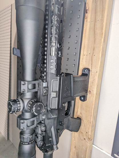 AR 10 Inline Vertical Magwell Mount - Wall | Rifle Holder Storage Rack