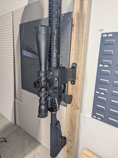 AR 10 Inline Vertical Magwell Mount - Wall | Rifle Holder Storage Rack