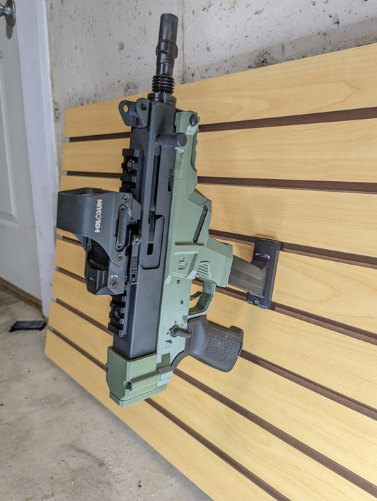 Inline Vertical Magwell Mount for Glock 9mm/40/357 - Slatwall | Rifle Holder Storage Rack