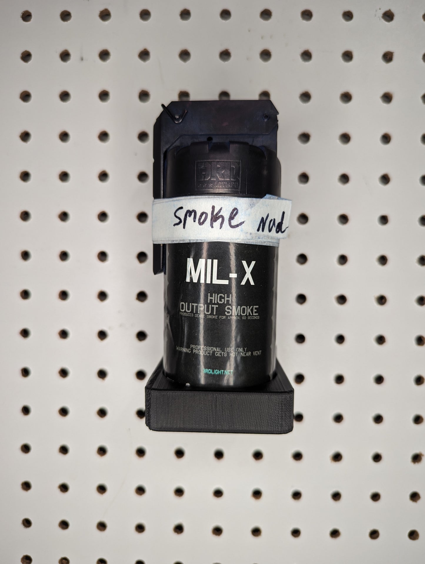 Mount for Mil-X Smoke Grenade - Pegboard / IKEA Skadis / Wall Control / Vaultek | Gear Holder Storage Rack