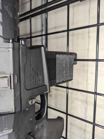 AR 10 Inline Vertical Magwell Mount - Gridwall | Rifle Holder Storage Rack