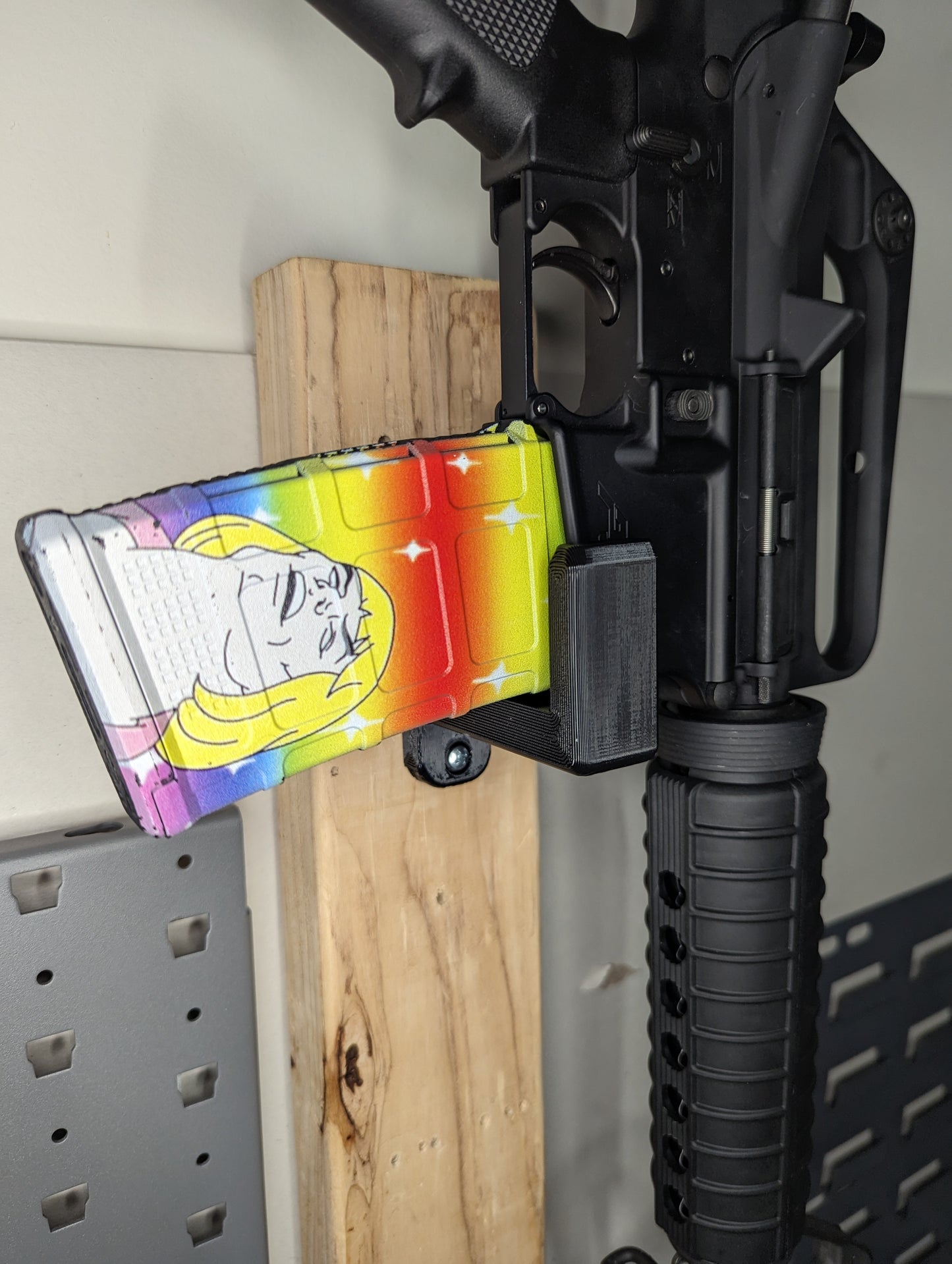 AR 15 Magwell Bevel Mount - Wall | Rifle Holder Storage Rack