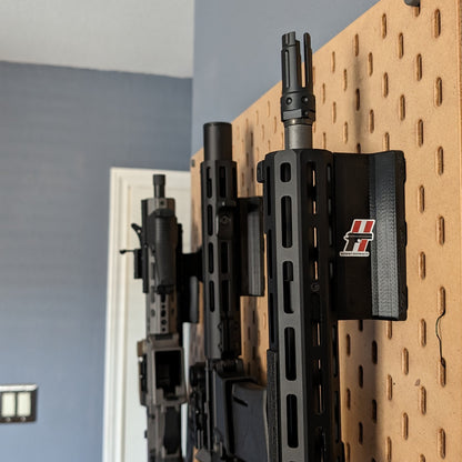 MLOK Vertical Gun Mount - Pegboard / IKEA Skadis / Wall Control / Vaultek | Rifle Holder Storage Rack