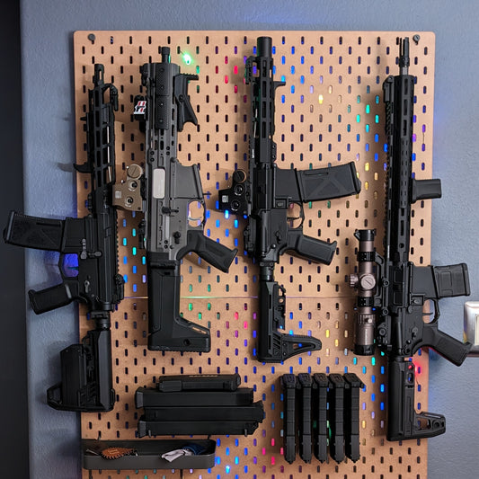 MLOK Vertical Gun Mount - Pegboard / IKEA Skadis / Wall Control / Vaultek | Rifle Holder Storage Rack