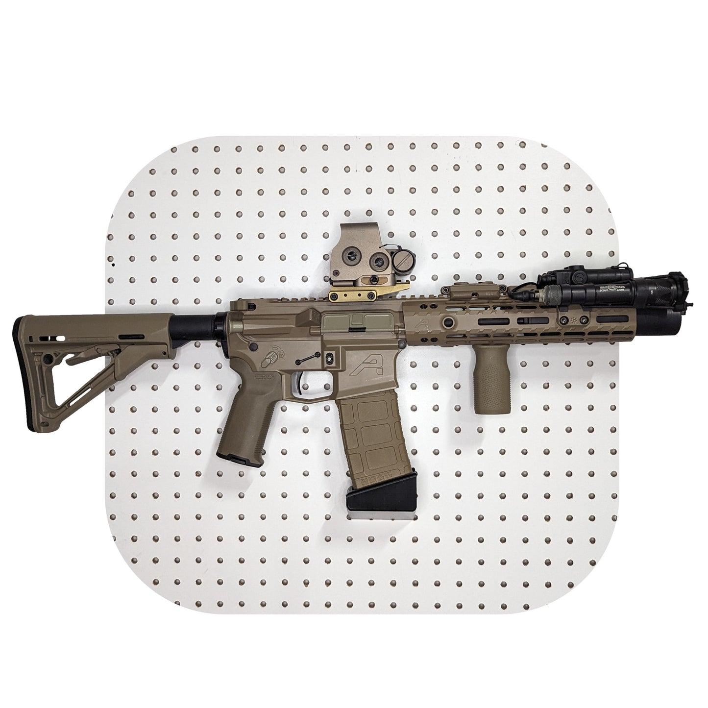 AR 15 Pmag Rifle Mount - Pegboard / IKEA Skadis / Wall Control / Vaultek | Rifle Holder Storage Rack