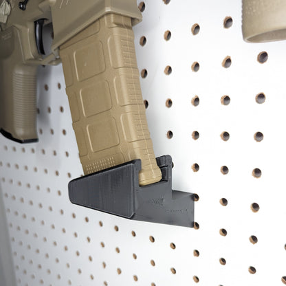 AR 15 Pmag Rifle Mount - Pegboard / IKEA Skadis / Wall Control / Vaultek | Rifle Holder Storage Rack