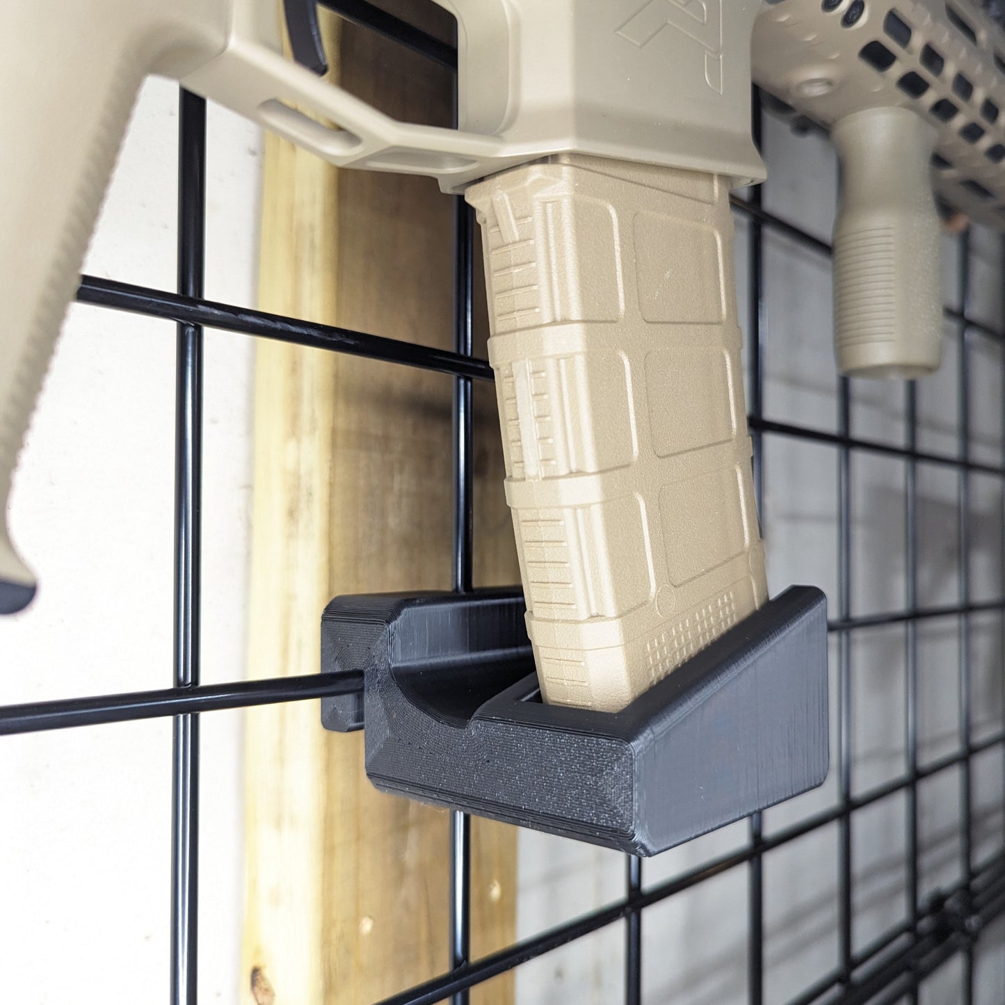 AR 15 Pmag Rifle Mount - Gridwall | Rifle Holder Storage Rack