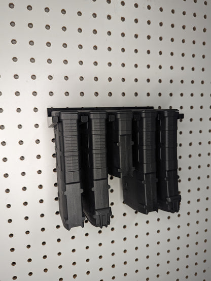 Mount for AR 10 308/762 Pmag Mags - Pegboard / IKEA Skadis / Wall Control / Vaultek | Magazine Holder Storage Rack