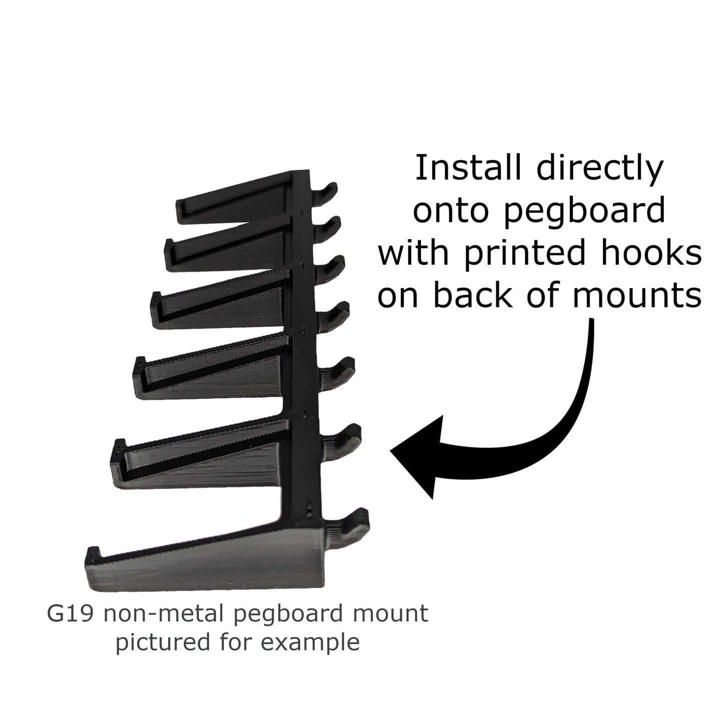 Mount for 1911 9mm / 10mm / 45 Mags - Pegboard / IKEA Skadis / Wall Control / Vaultek | Magazine Holder Storage Rack