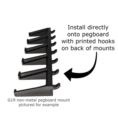 Mount for 1911 9mm / 10mm / 45 Mags - Pegboard / IKEA Skadis / Wall Control / Vaultek | Magazine Holder Storage Rack