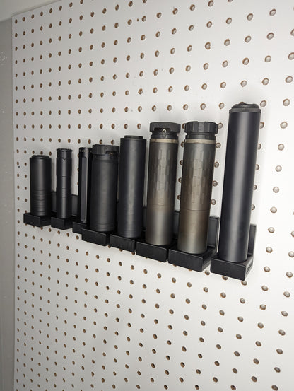 Silencer / Suppressor Display Mount Vertical - Pegboard / IKEA Skadis / Wall Control / Vaultek | Gear Holder Storage Rack