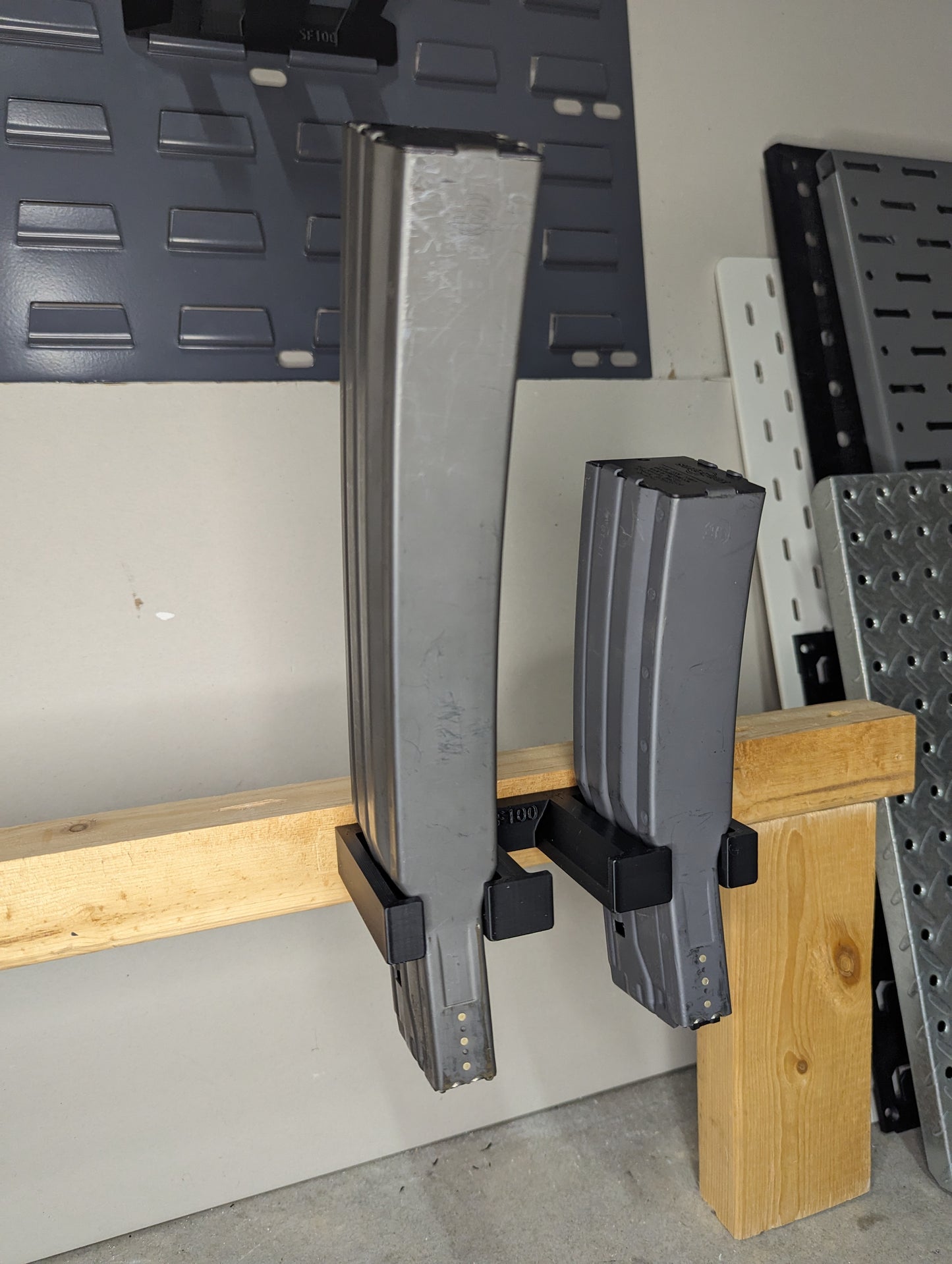 Mount for AR 15 223 / 556 Surefire 60 / 100 Mags - Wall | Magazine Holder Storage Rack
