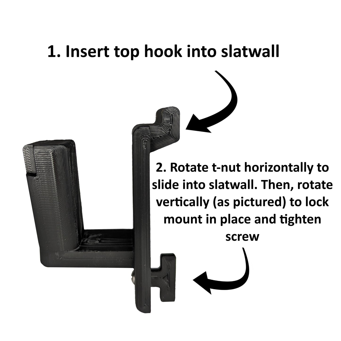 AR 15 Upper Receiver Vertical Insert Mount - Slatwall | Rifle Holder Storage Rack