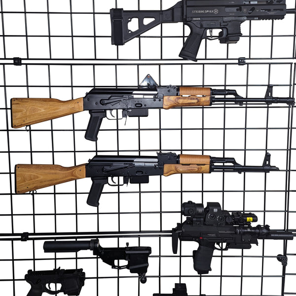 AK 47 7.62x39 Magwell Mount - Gridwall | Rifle Holder Storage Rack ...