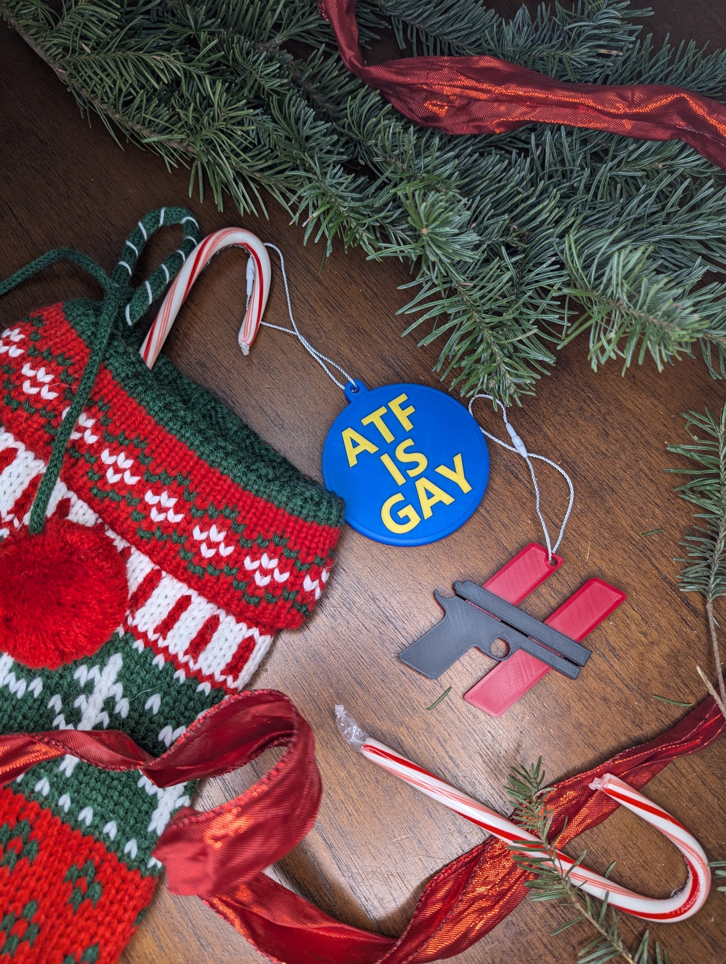 ATF IS GAY Christmas Ornament