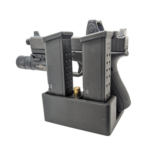 Display Stand for Glock 9mm/40/357 and Mags | Handgun Holder Storage Rack