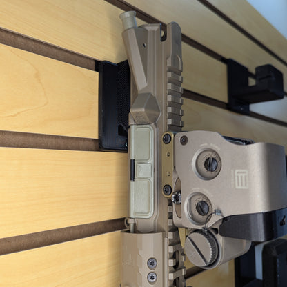 AR 15 Upper Receiver Vertical Insert Mount - Slatwall | Rifle Holder Storage Rack