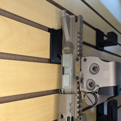 AR 15 Upper Receiver Vertical Insert Mount - Slatwall | Rifle Holder Storage Rack