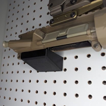 AR 15 Upper Receiver Horizontal Insert Mount - Pegboard / IKEA Skadis / Wall Control / Vaultek | Rifle Holder Storage Rack