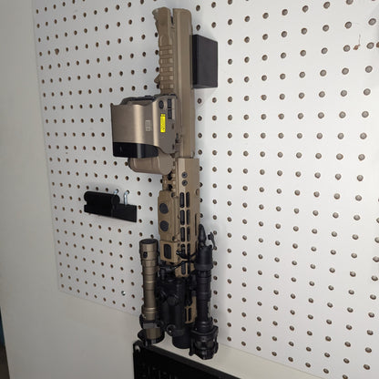 AR 15 Upper Receiver Vertical Insert Mount - Pegboard / IKEA Skadis / Wall Control / Vaultek | Rifle Holder Storage Rack