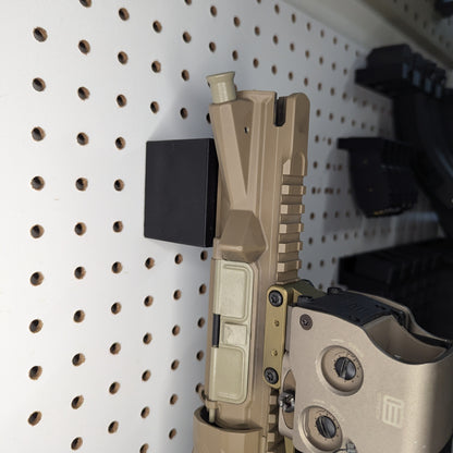 AR 15 Upper Receiver Vertical Insert Mount - Pegboard / IKEA Skadis / Wall Control / Vaultek | Rifle Holder Storage Rack