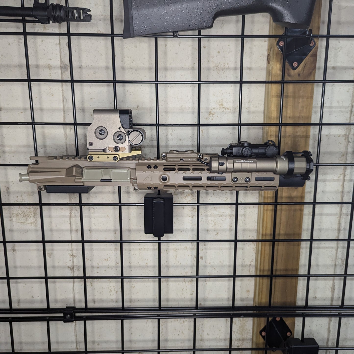 AR 15 Upper Receiver Horizontal Insert Mount - Gridwall | Rifle Holder Storage Rack