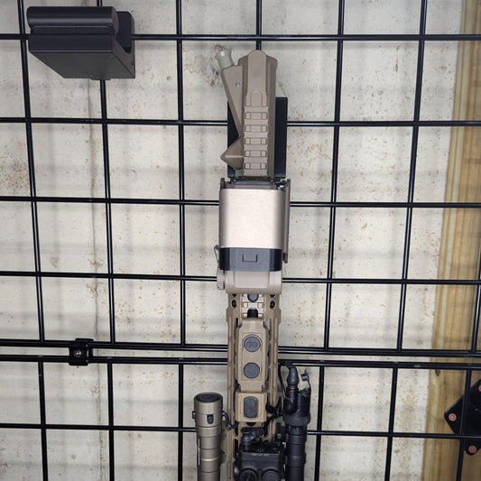 AR 15 Upper Receiver Vertical Insert Mount - Gridwall | Rifle Holder Storage Rack