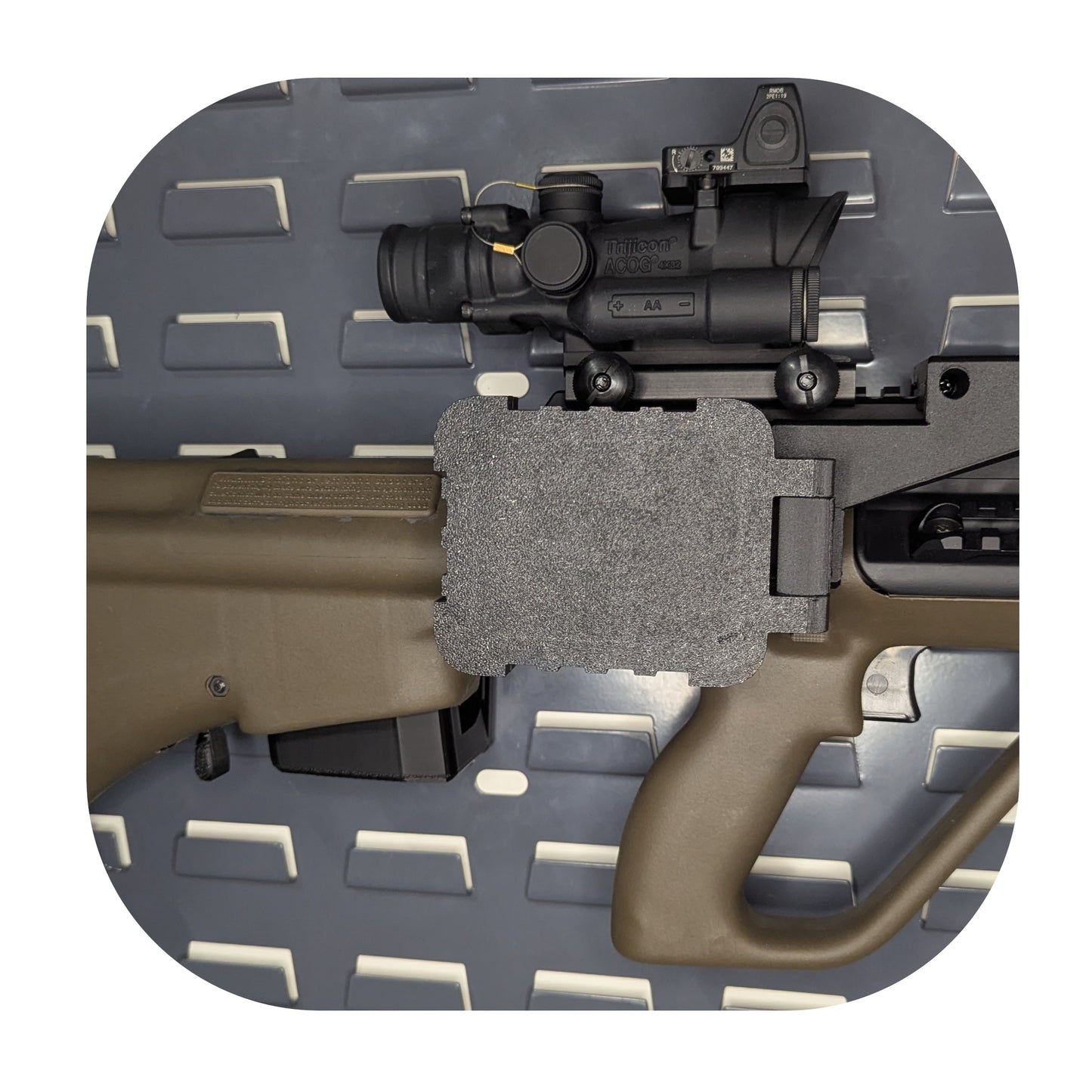 Magwell Mount for Steyr AUG (Waffle Mag) - SecureIt / Akro-Mils | Rifle Holder Storage Rack