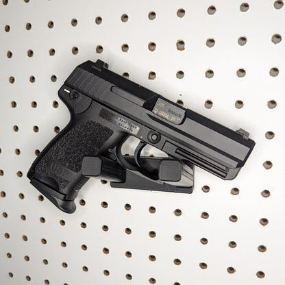 Universal Pistol Mount - Bar Version - Pegboard / IKEA Skadis / Wall Control / Vaultek | Handgun Holder Storage Rack