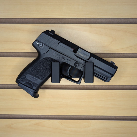 Universal Pistol Mount - Cradle Version - Slatwall | Handgun Holder Storage Rack