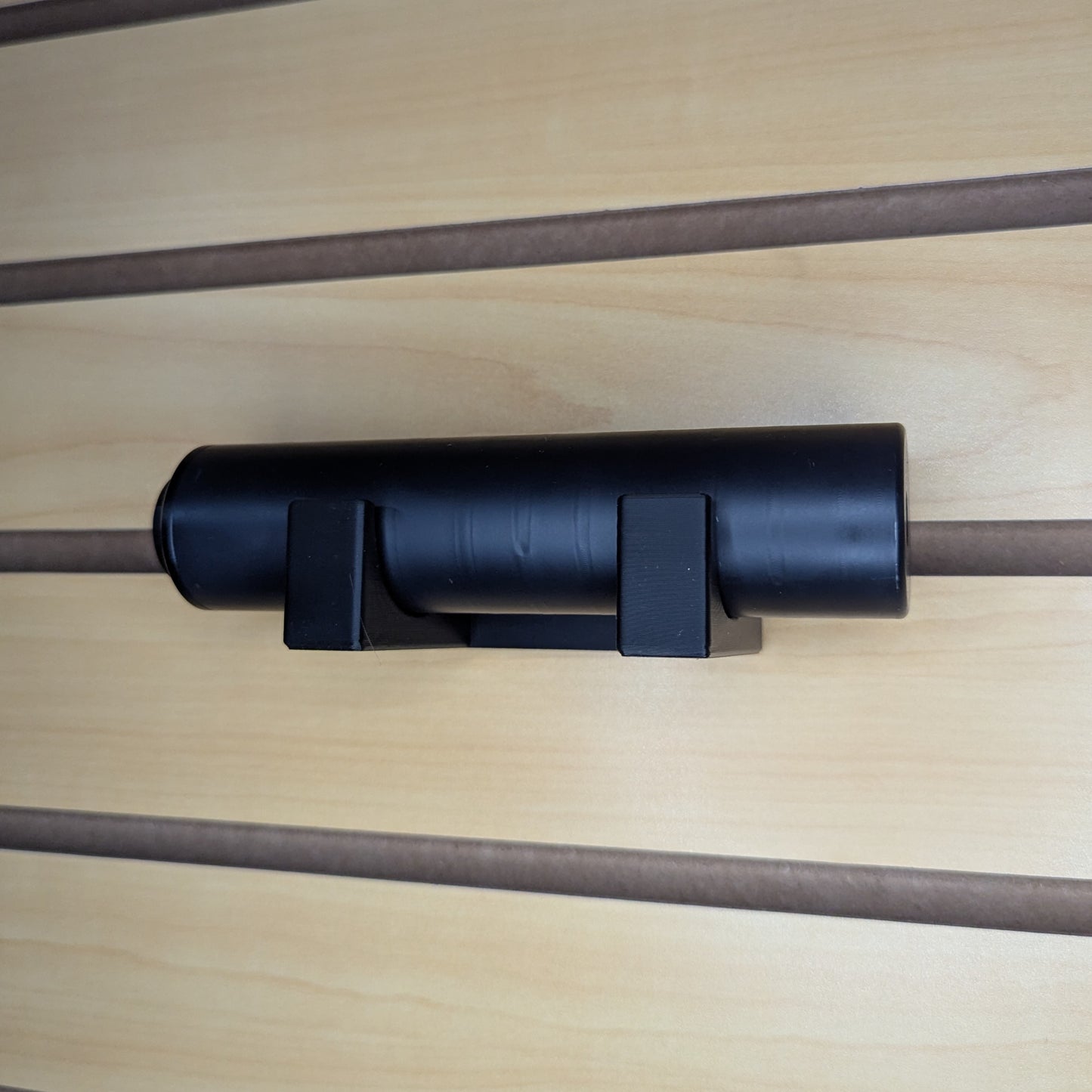 Silencer / Suppressor Display Mount Horizontal - Slatwall | Gear Holder Storage Rack