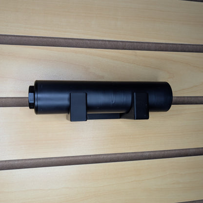 Silencer / Suppressor Display Mount Horizontal - Slatwall | Gear Holder Storage Rack