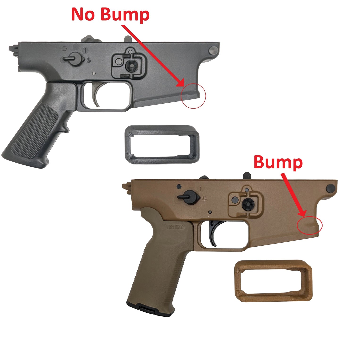 Friction-Fit Flared Magwell for SCAR 15P / 16S