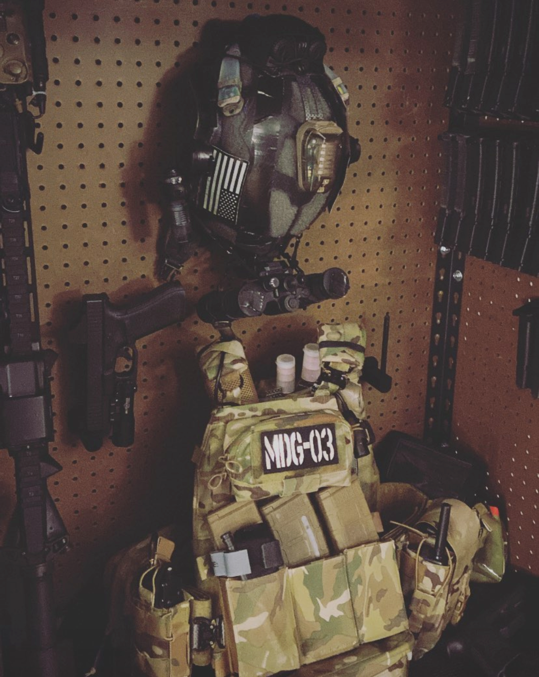 Bump / Ballistic Helmet Mount - Pegboard / IKEA Skadis / Wall Control / Vaultek | Gear Holder Storage Rack