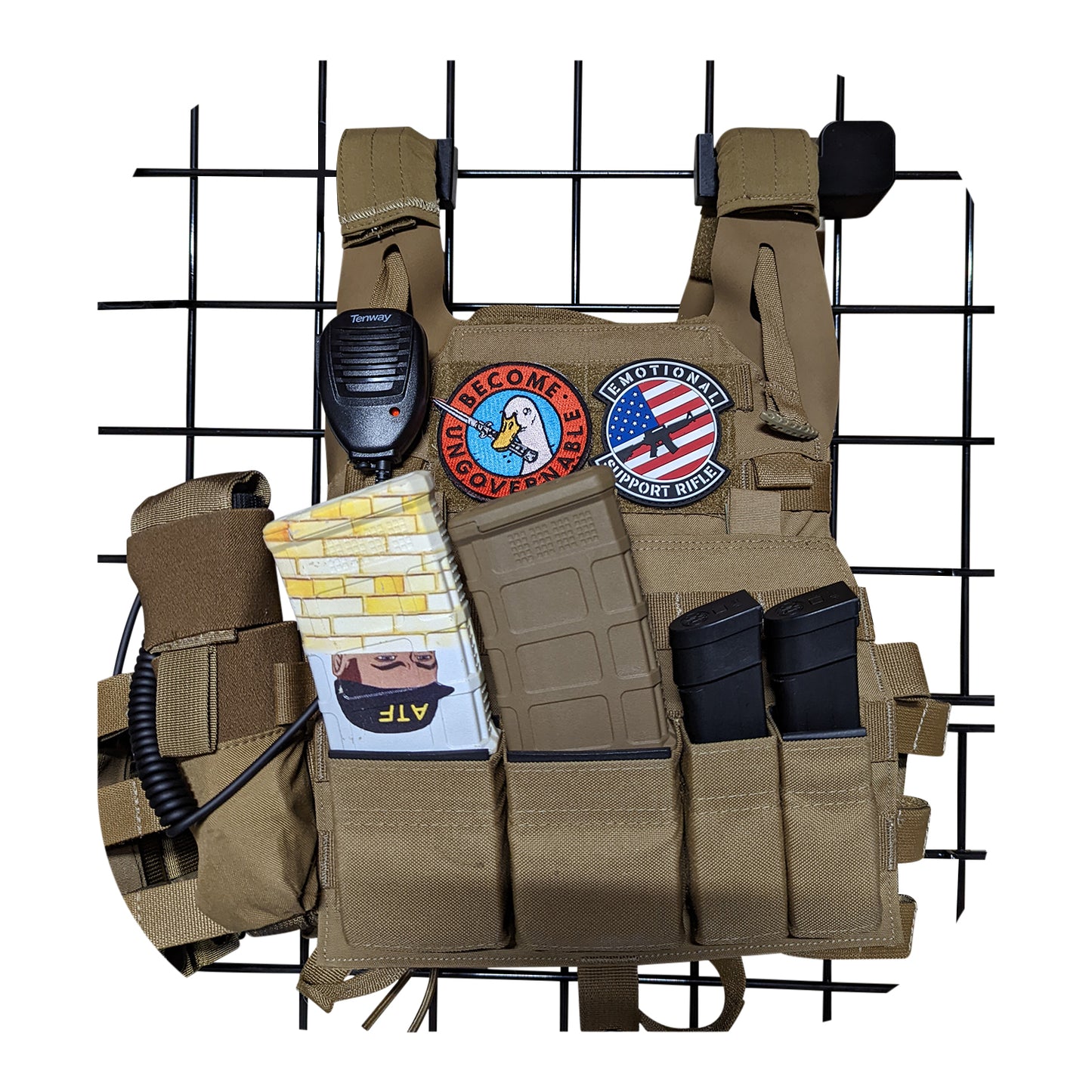 Plate Carrier / Body Armor Mount - Gridwall | Gear Holder Storage Rack