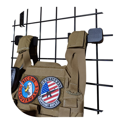 Plate Carrier / Body Armor Mount - Gridwall | Gear Holder Storage Rack