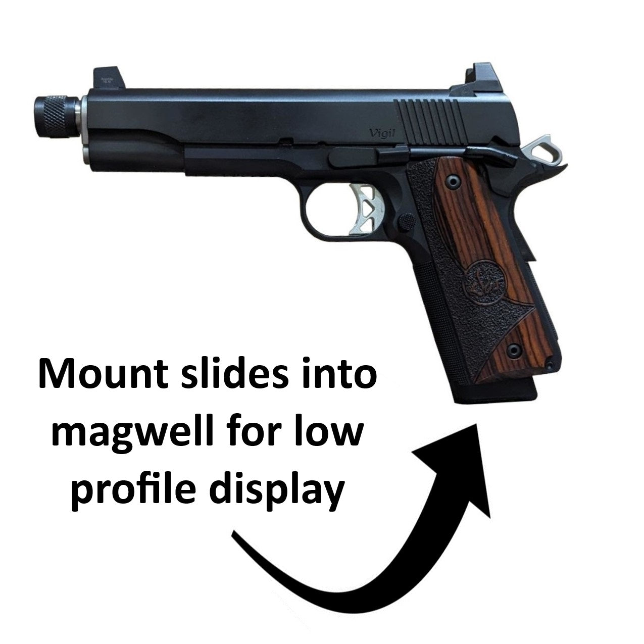 Magwell Mount for 1911 9mm / 10mm / 45 - GallowTech | Handgun Holder Storage Rack