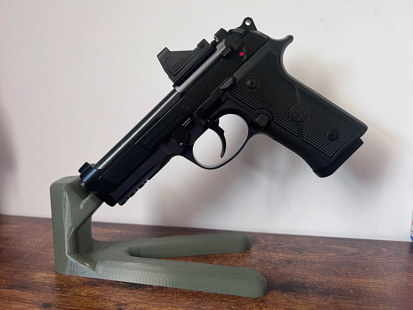 Pistol and Silencer Stand / Tabletop Mount | Handgun Holder Storage Rack