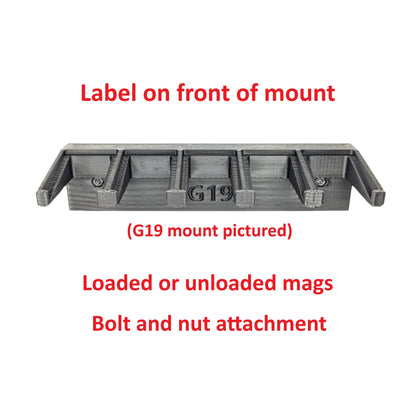 Mount for Bersa Thunder 380 Mags - Magnetic | Magazine Holder Storage Rack