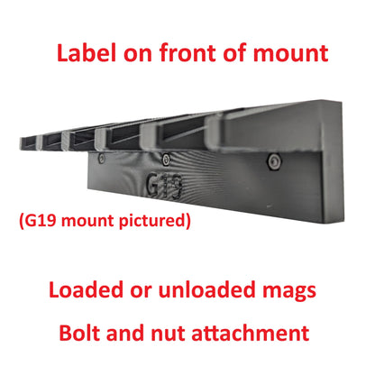 Mount for AR 15 Pmag / TMAG Mags - Magnetic | Magazine Holder Storage Rack