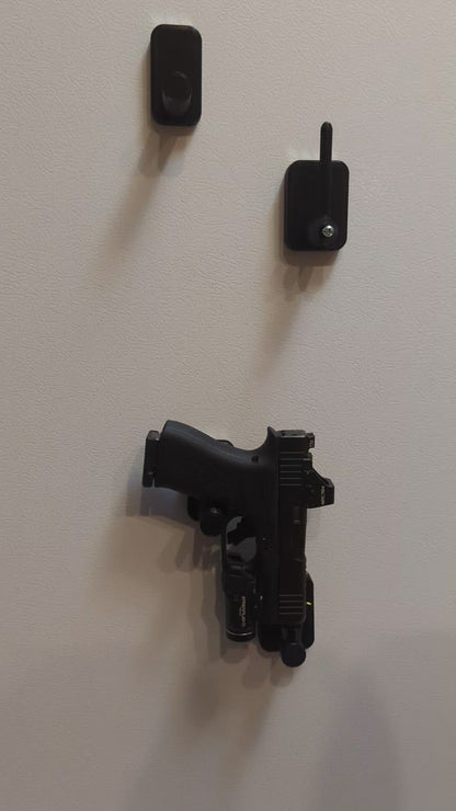 Universal Pistol / Silencer Mount - Magnetic | Handgun Holder Storage Rack