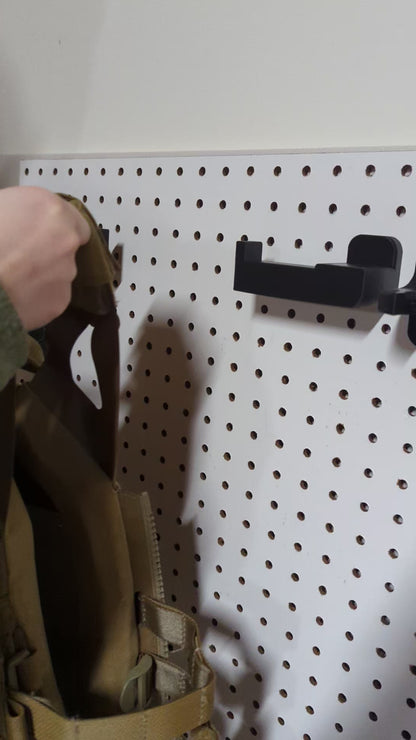 Plate Carrier / Body Armor Mount - Pegboard / IKEA Skadis / Wall Control / Vaultek | Gear Holder Storage Rack