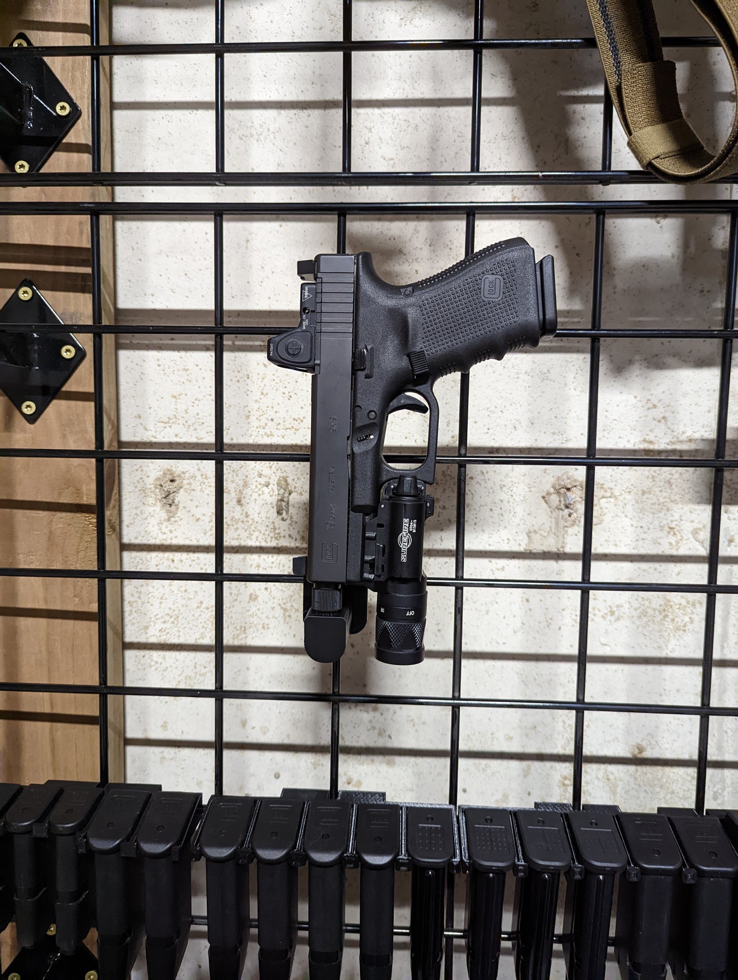 Universal Pistol / Silencer Mount - Gridwall | Rifle Holder Storage Rack