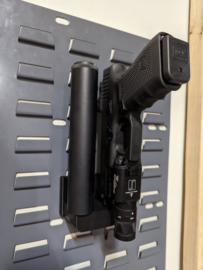 Universal Pistol / Silencer Mount - SecureIt / Akro-Mils | Handgun Holder Storage Rack