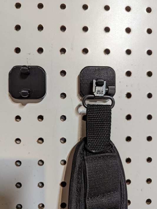 Sling / Bipod Swivel Stud Mount - Pegboard / IKEA Skadis / Wall Control / Vaultek | Gear Holder Storage Rack