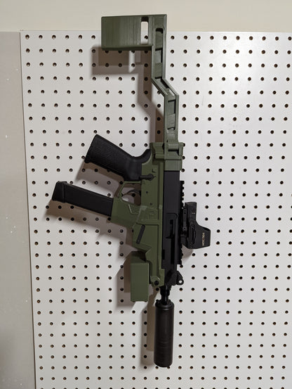 Picatinny Rail Gun Mount - Pegboard / IKEA Skadis / Wall Control / Vaultek | Rifle Holder Storage Rack