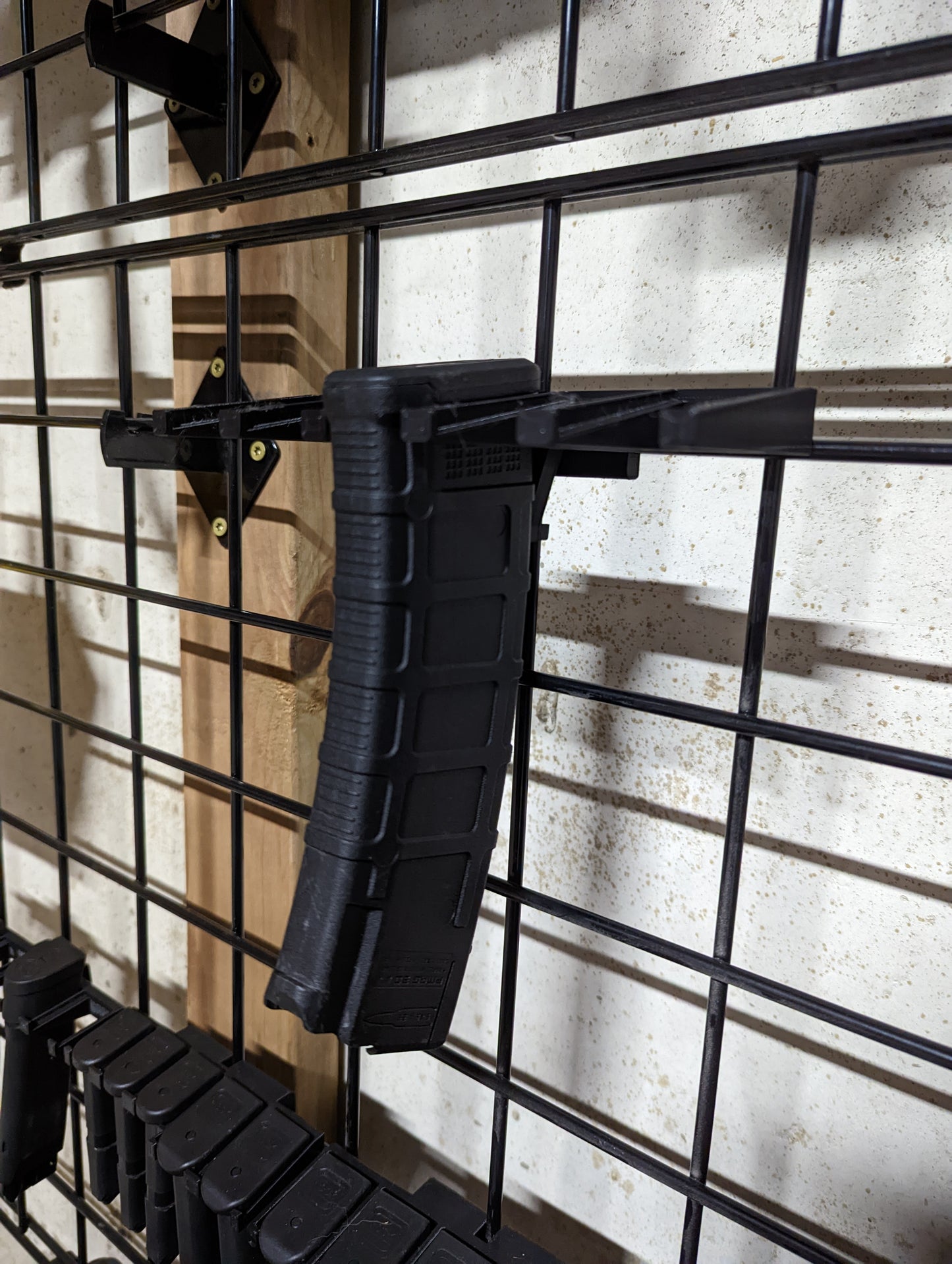 Mount for 545 AK Pmag Mags - Gridwall | Magazine Holder Storage Rack