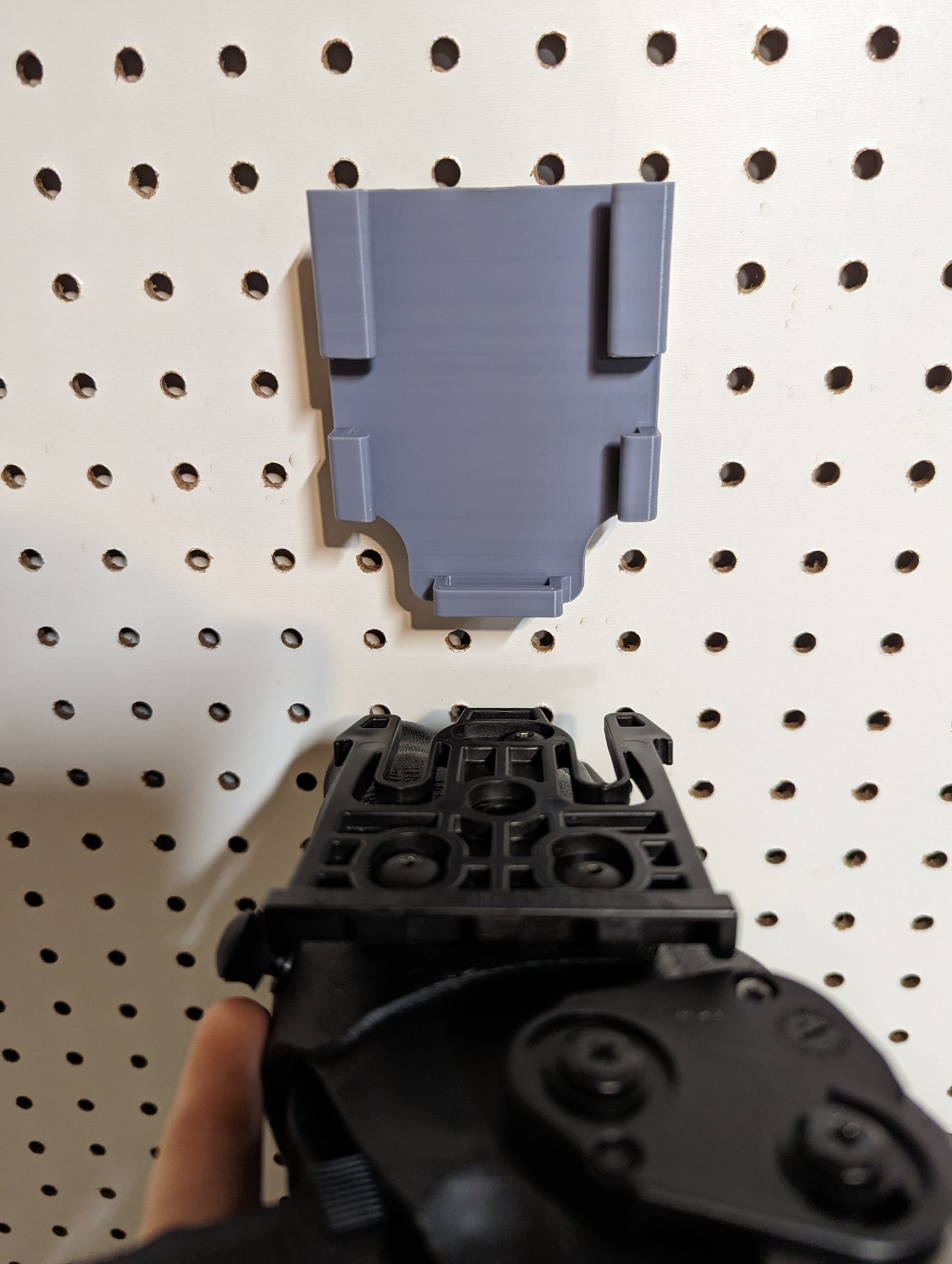 Locking Mount for Safariland QLS - Pegboard / IKEA Skadis / Wall Control / Vaultek | Handgun Holder Storage Rack